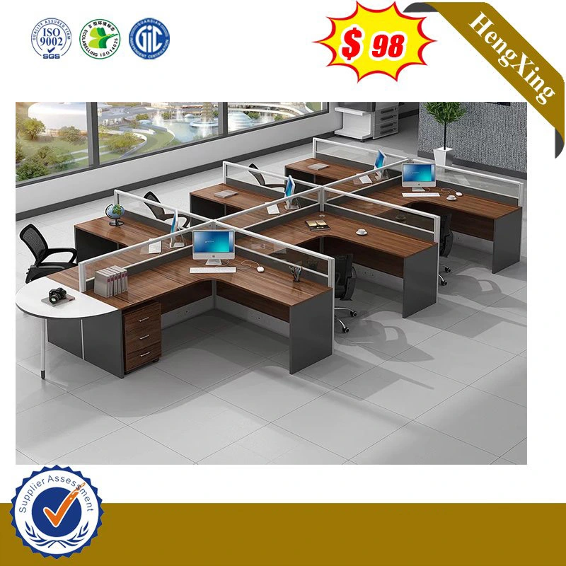 Wooden Call Center Clusters Operative Table Office Workstation