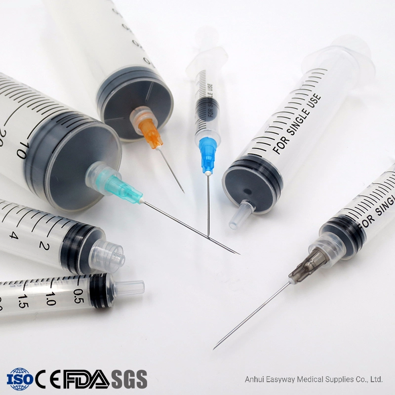 Disposable Syringe with Needle 3 Parts 1ml-500ml