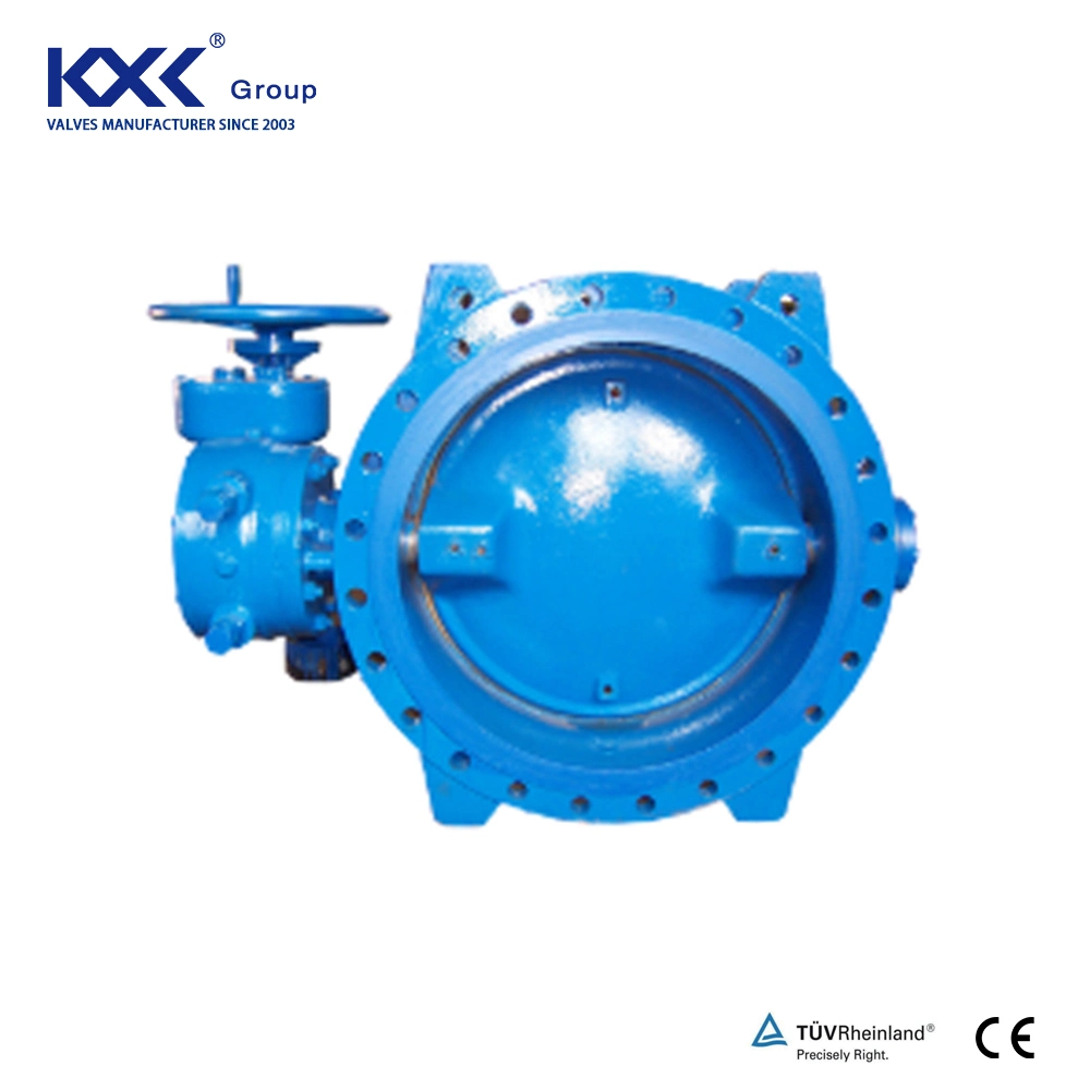 DIN BS JIS Flange Di Ci Wcb Body Double Flange Hard Soft Seal Double Triple Offset Eccentric Butterfly Valve