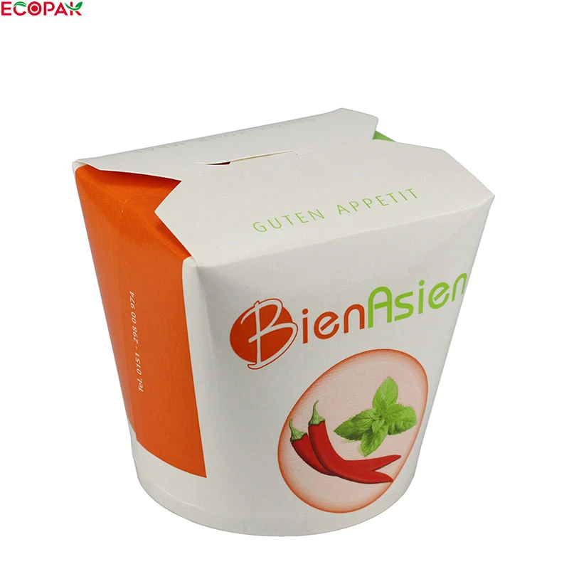 Biodegradable Fast Food Salad Fries Box Disposable Kraft Paper Take Away Containers