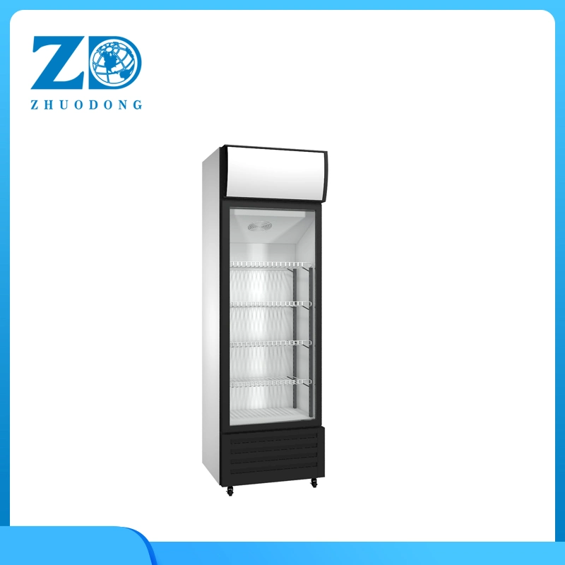 Commercial Double Door Vertical Display Cooler Refrigerator