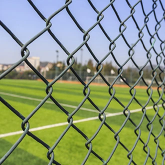 PVC Coated Diamond Wire Mesh Chain Link Fence for Sports Ground