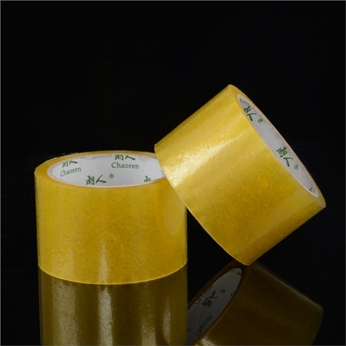 Custom Logo Packaging Office Adhesive Tape Clear Yellowish Transparent OPP BOPP Packing Tape for Carton Sealing