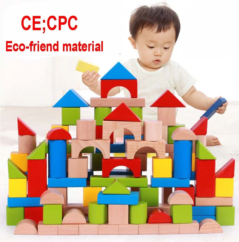 Bloques de madera de construcción bloques de apilamiento establecer juguete educativo para niños Juguete