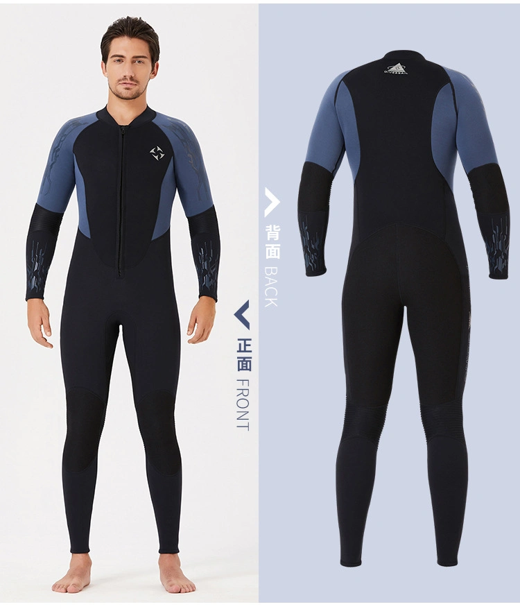 Neoprene Surfing Wet Suits One Piece Long Sleeve Back Zipper Swimming Suit 5mm Sharkskin Diving Wetsuit