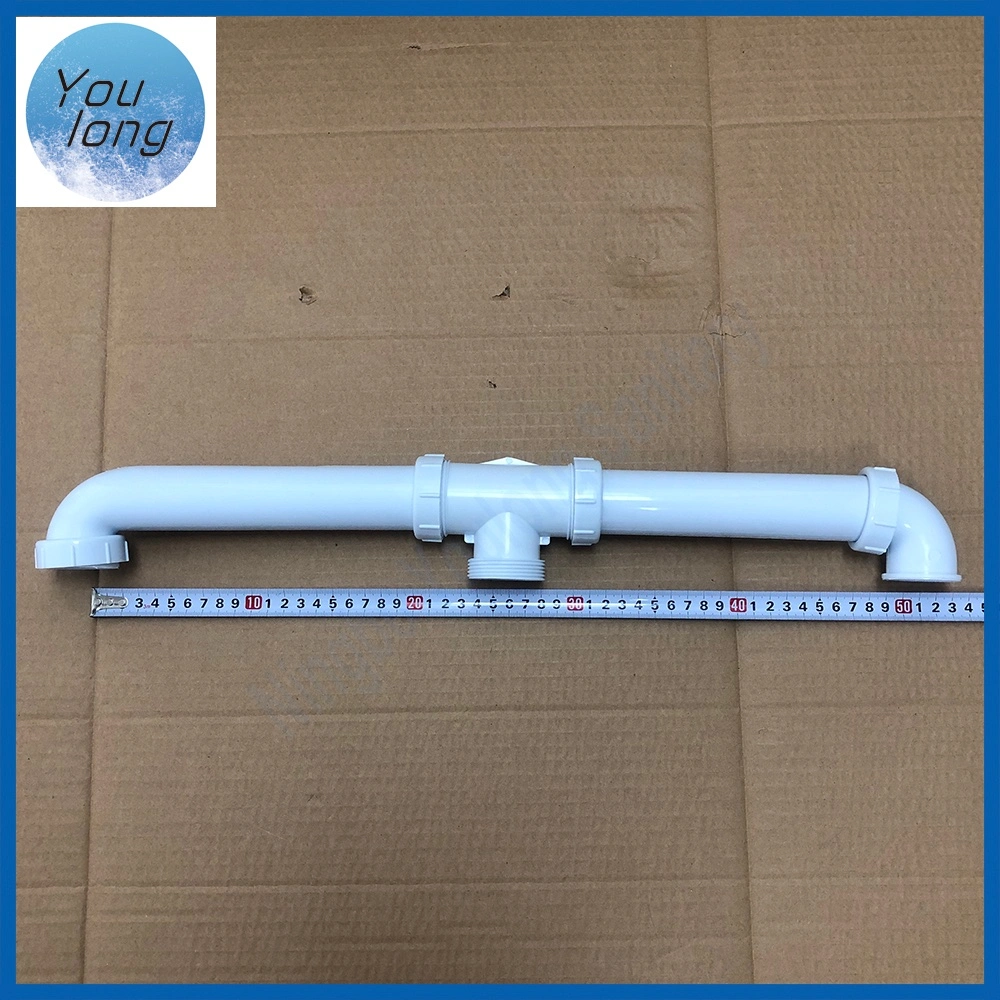 Sink Drain Pipe PVC Pipe Kitchen Waste Kit Siphon Double Drain Pipe