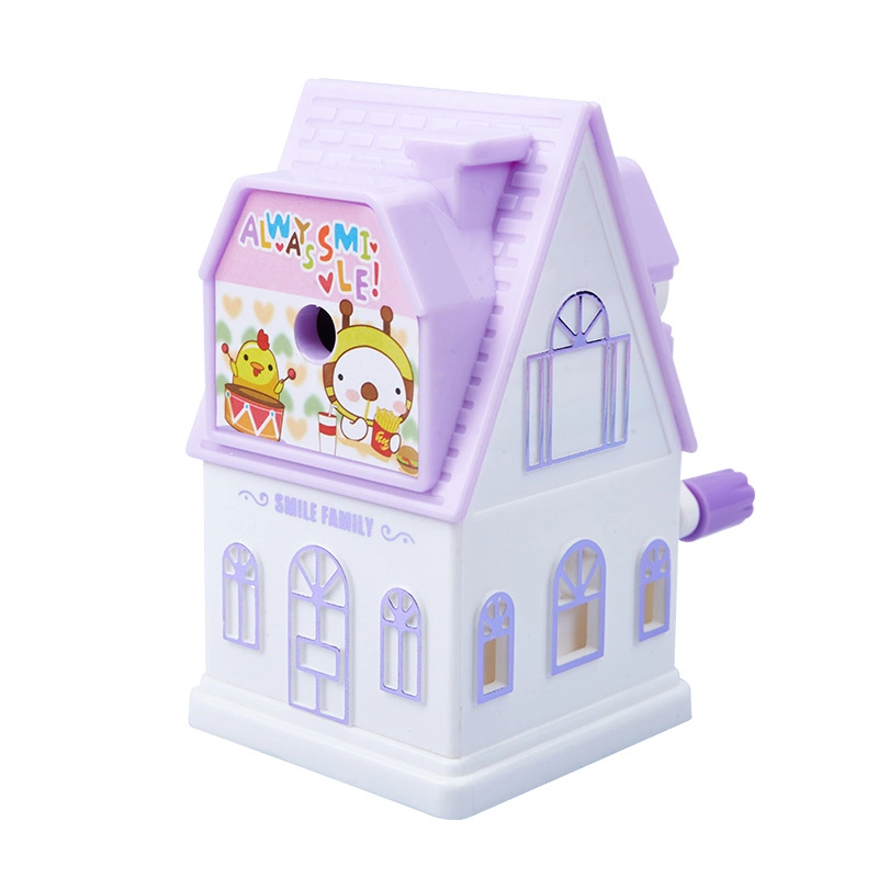 Sweet Style Student School Stationery Cheap and Exquisite House Shaped Pencil Sharpener