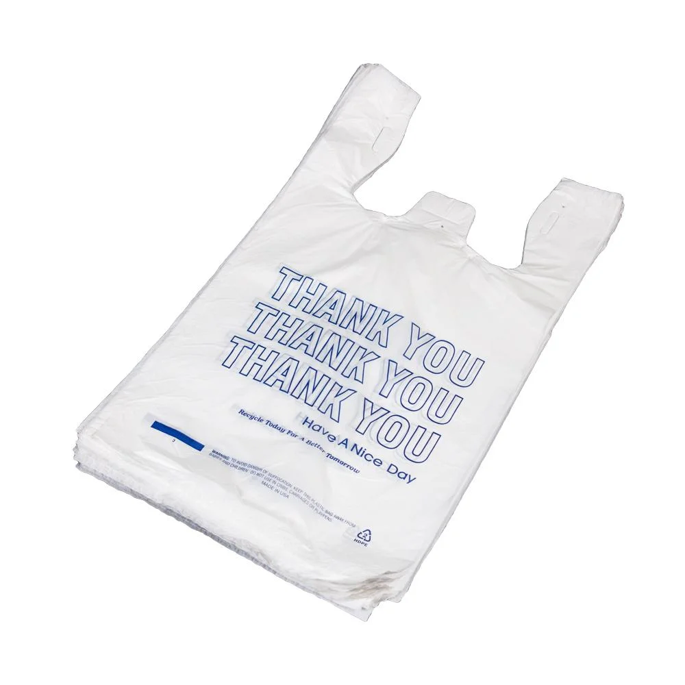 100% Compostable Plastic Handle Carry Shopping Bagst-Shirt Bag