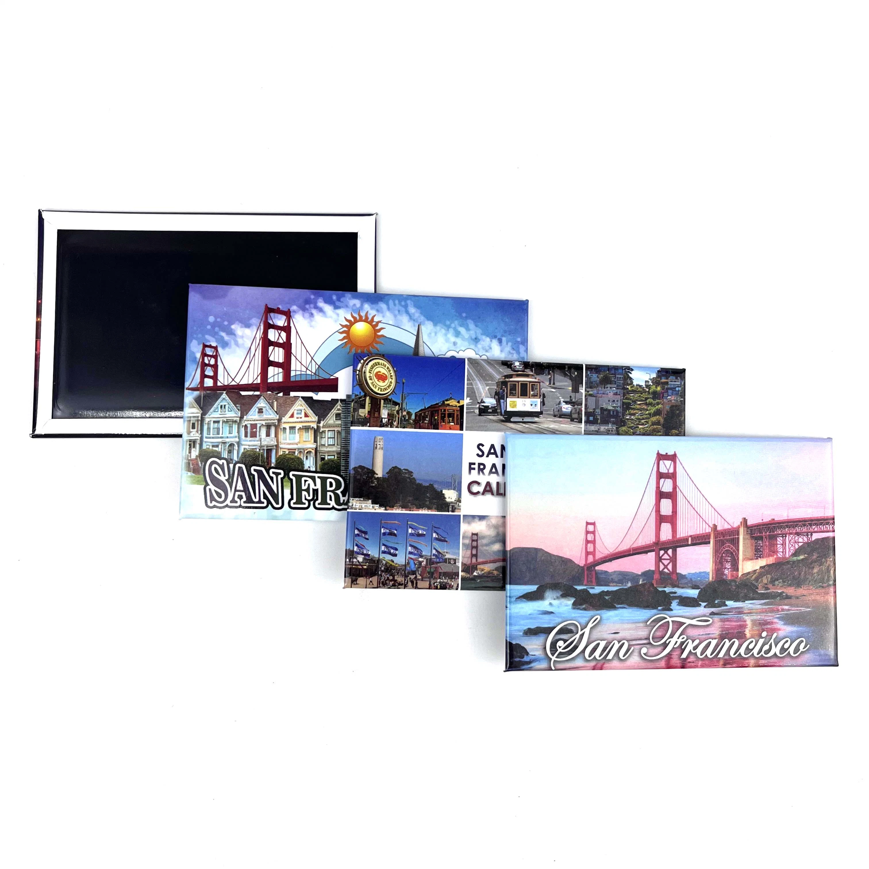 New Arrival Souvenir Gift Venice Beach Photo Metal Fridge Magnets Refrigerator Sticker Rectangle Customized Tin Fridge Magnet