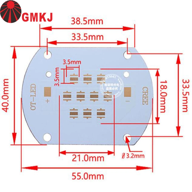 Hochleistungs-10W 20W UVC-LED-Platine mit 254nm 260nm 270nm 275nm 280nm