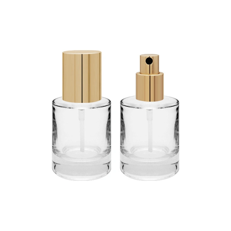 Hot-Selling 30ml Round Skincare Stick Foundation Glass Bottles Makeup Lotion Pump Packaging