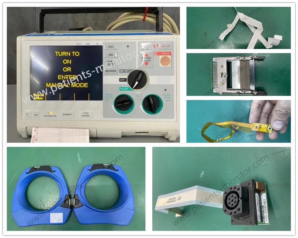 Zoll M Series Defibrillator SpO2 Connector, ECG Connector, Screen Connection Cable, Protective Frame, PCMCIA Card Slot Assembly