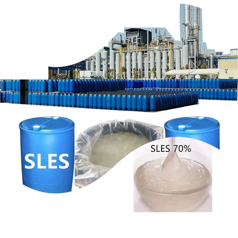 Factory Price Raw Material 70% Cleaning Chemical Cosmetic Surface Disposal Agent SLES