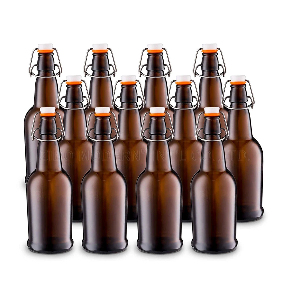 Großhandel/Lieferant 330ml 500ml 1000ml Amber Grolsch leer Custom Swing Top Craft Beer Flasche