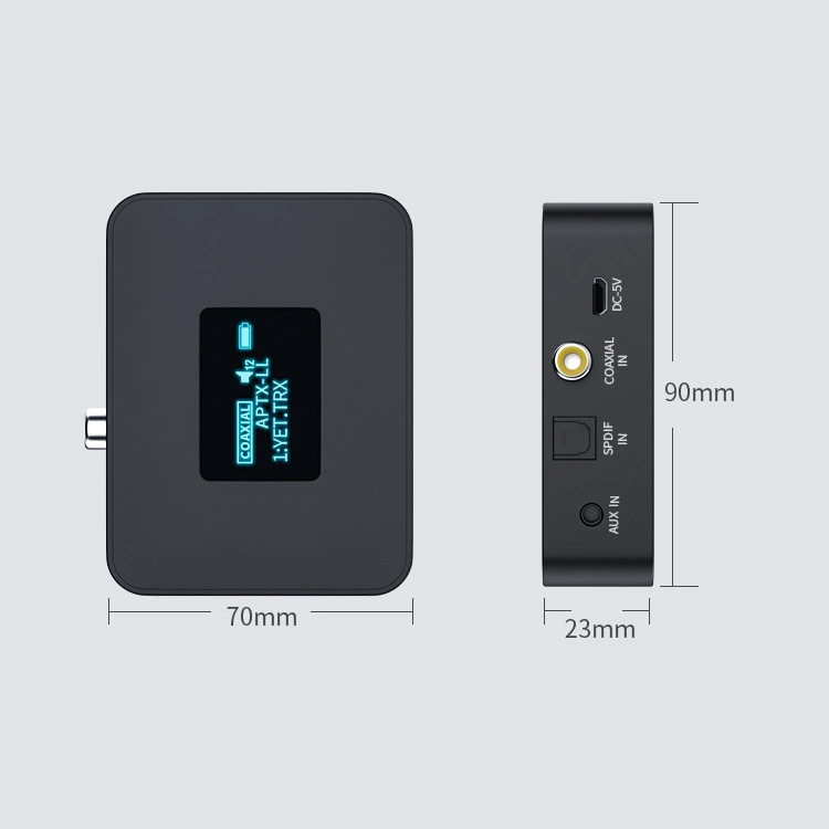 CSR8670 LCD Display Aux Optical Fiber Coaxial Bluetooth5.0 Audio Transmitter