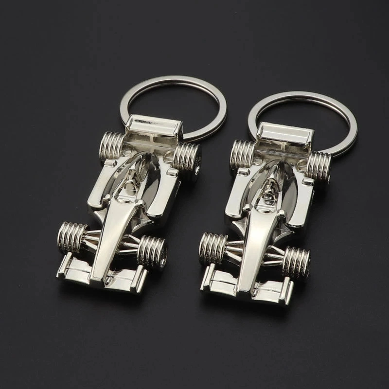 Großhandel F1 Spielzeug Edelstahl 3D Custom Car Key Chain Metall Handwerk Hot Verkauf Souvenir Geschenk Schlüsselanhänger