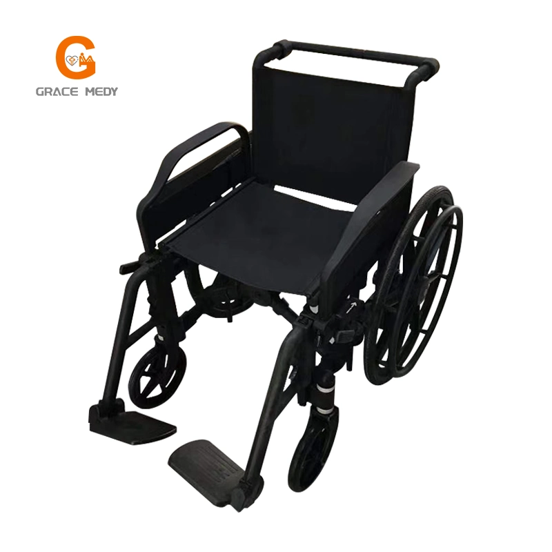 All Plastic Hospital Medical Elderly Patient Folding Non-Magnetic Room Wheelchair