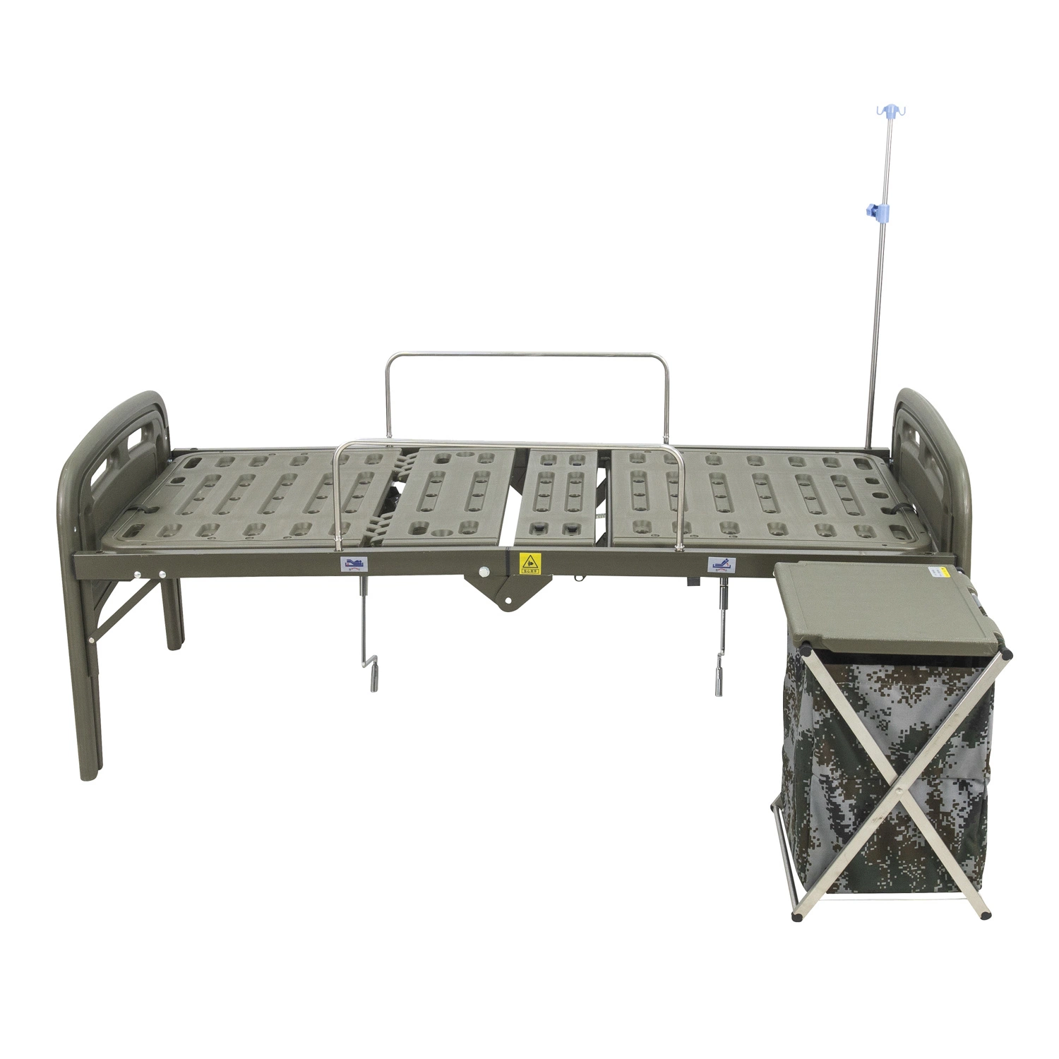 2 Function Folding Field Hospital Bed with Hand Crank