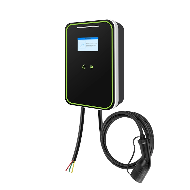 7kw/11kw/22kw Wallbox EV Charging Station Type2 RFID Card with LCD Display Screen