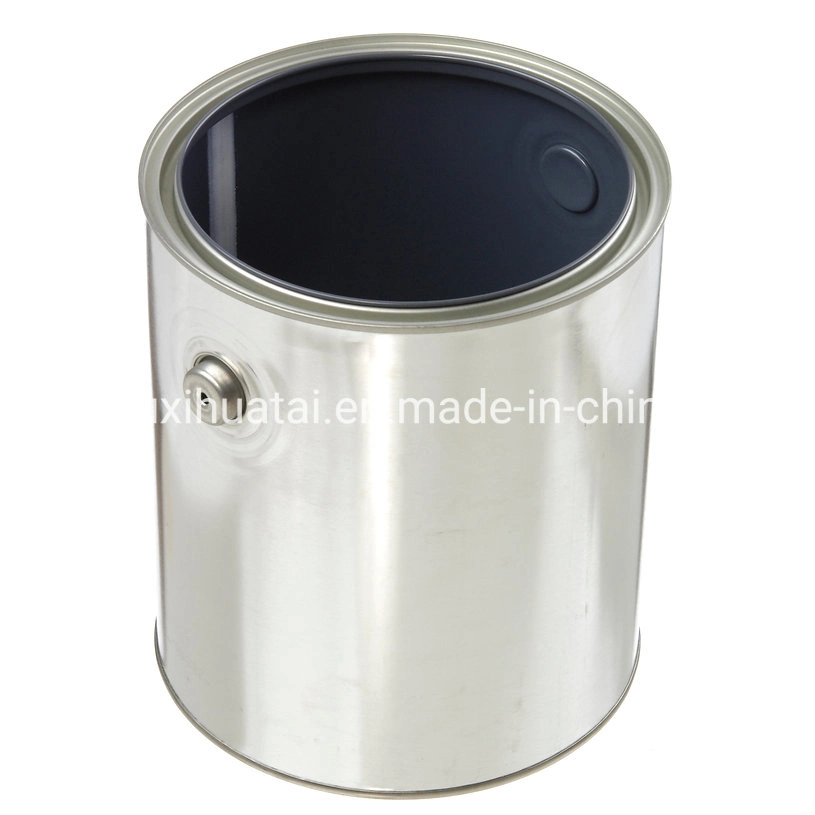 1 Gallon Empty Can Lined Grey Color with Metal