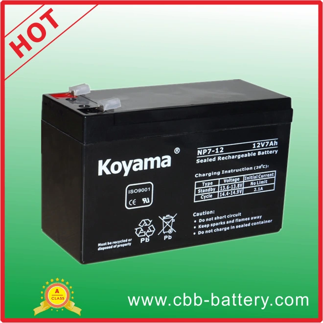 Sistema de alarma de batería de plomo ácido 12V7ah-UPS de la batería NP7-12