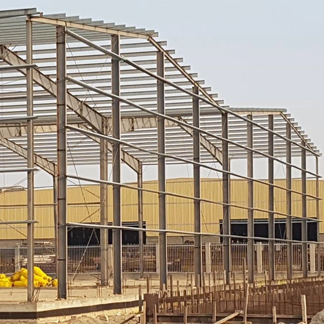 Estructura de acero galvanizado amplia gama de almacenamiento logística prefabricadas con alta calidad