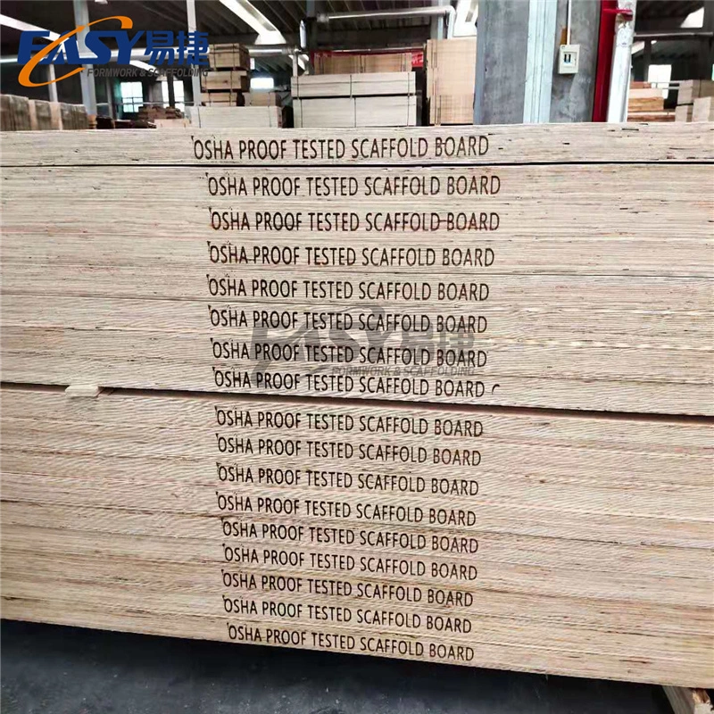 Fácil andamios Osha BS2482 Placas de andamios tablones de madera LVL Junta viga de madera