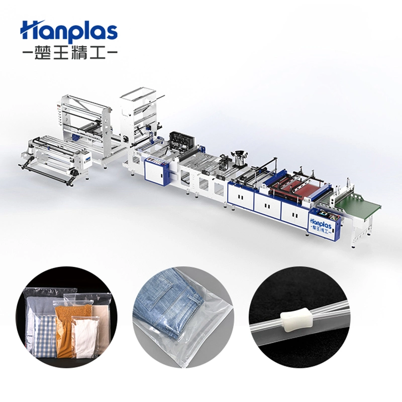 HP-Za Hanplas Machine de fabrication de sacs en plastique à glissière multifonctionnelle à haute vitesse PE PP