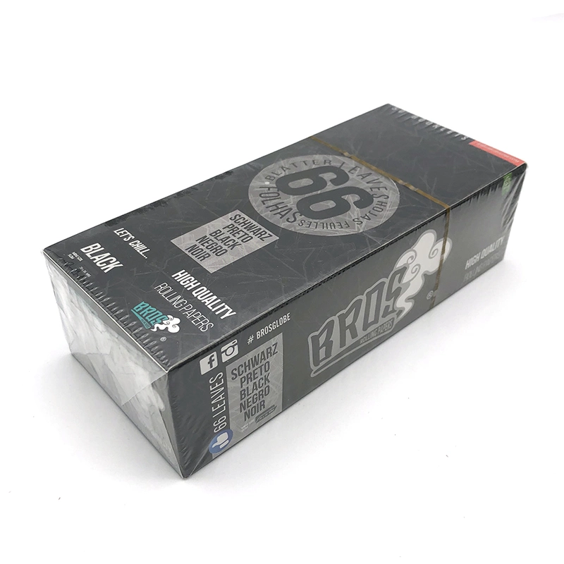 Bros Black 66 Sheets Mini Size Slim 70X36mm Smoking Rolling Papers