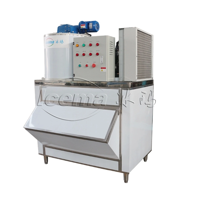 Icema Full Automatic Flake Ice Making Machine Used for Food Processing