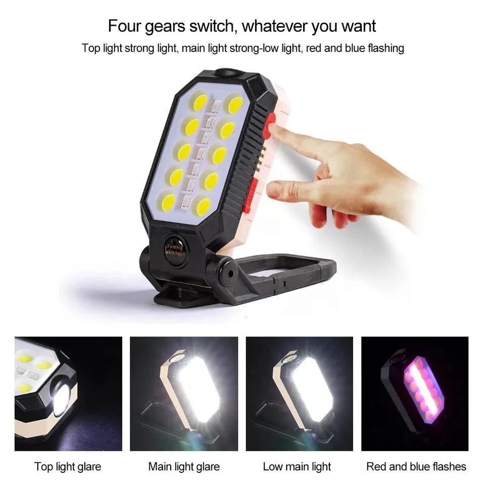 LED Worklight Flashlight Keychain Work Light Lamp Portable Magnetic Cordless Inspection Light for Car Repair