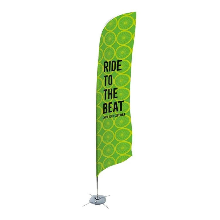 Customed Fiberglass Pole Teardrop/Beach/Feather Flying Flag