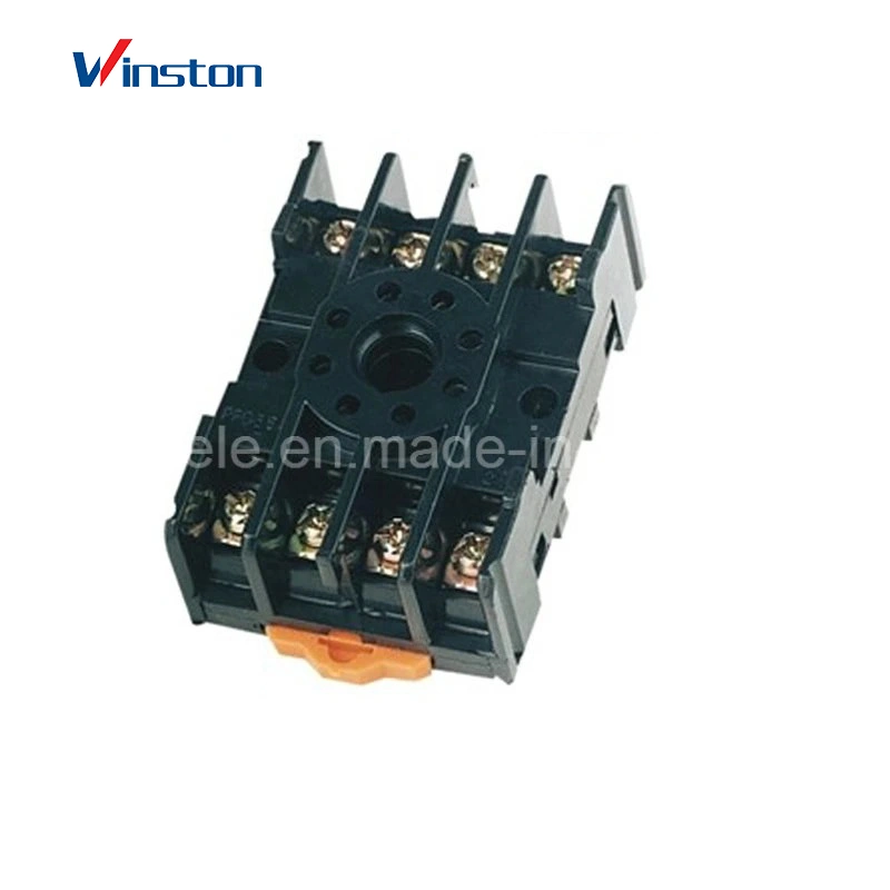 PF085A General Purpose 8 Pin Round Type Waterproof Non-Finger Protected Relay Socket with CE