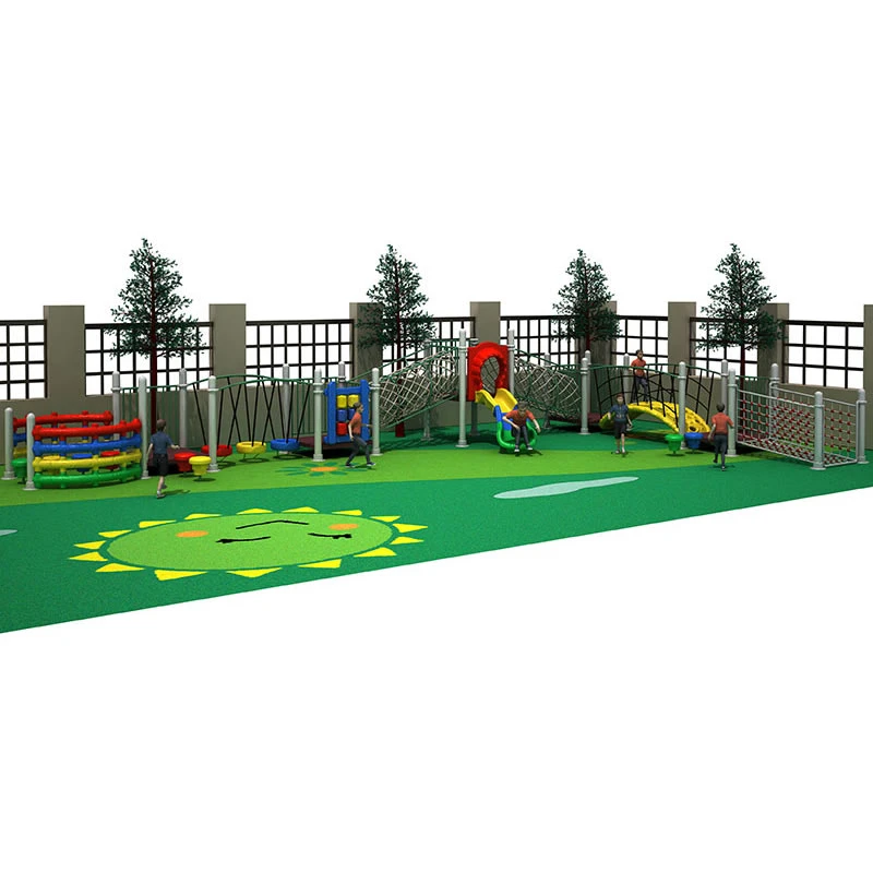 Customized Outdoor Jungle Gym Plastic Drill Hole Climbing Children Garden Play Area Ideas