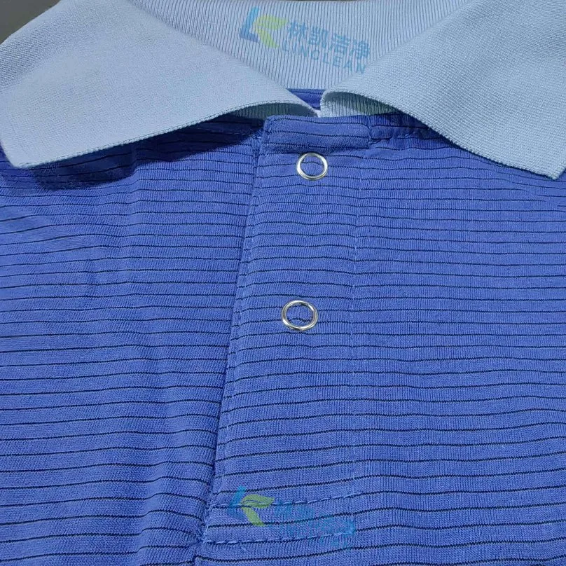 Camisetas suaves 97% algodón polo antiestático ropa de trabajo ESD transpirable