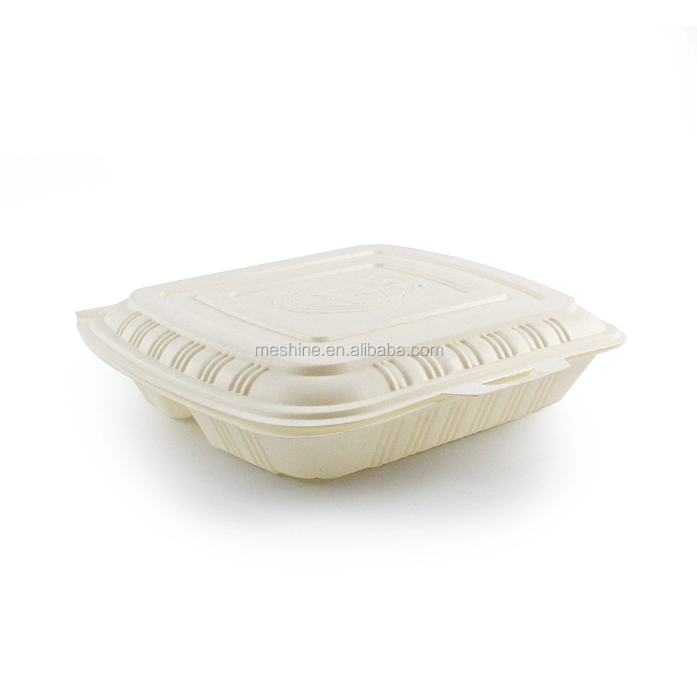 Eco Friendly Compostable Food Container Disposable Cornstarch Lunchbox Eco Bento Biodegradable Tableware Lunch Box Set