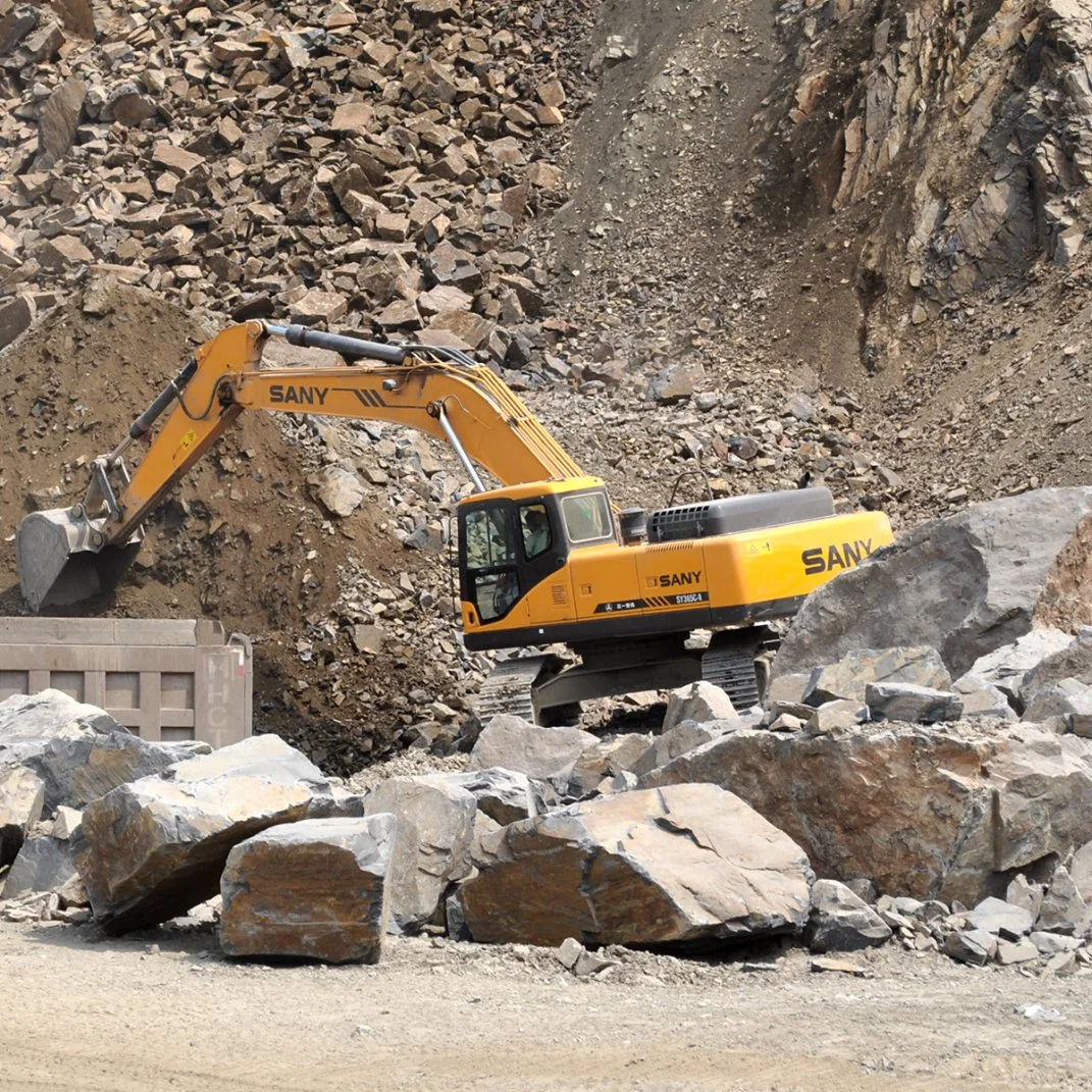 Sany Excavadora de alto rendimiento de la construcción de la minería de excavadora hidráulica sobre orugas de carretera