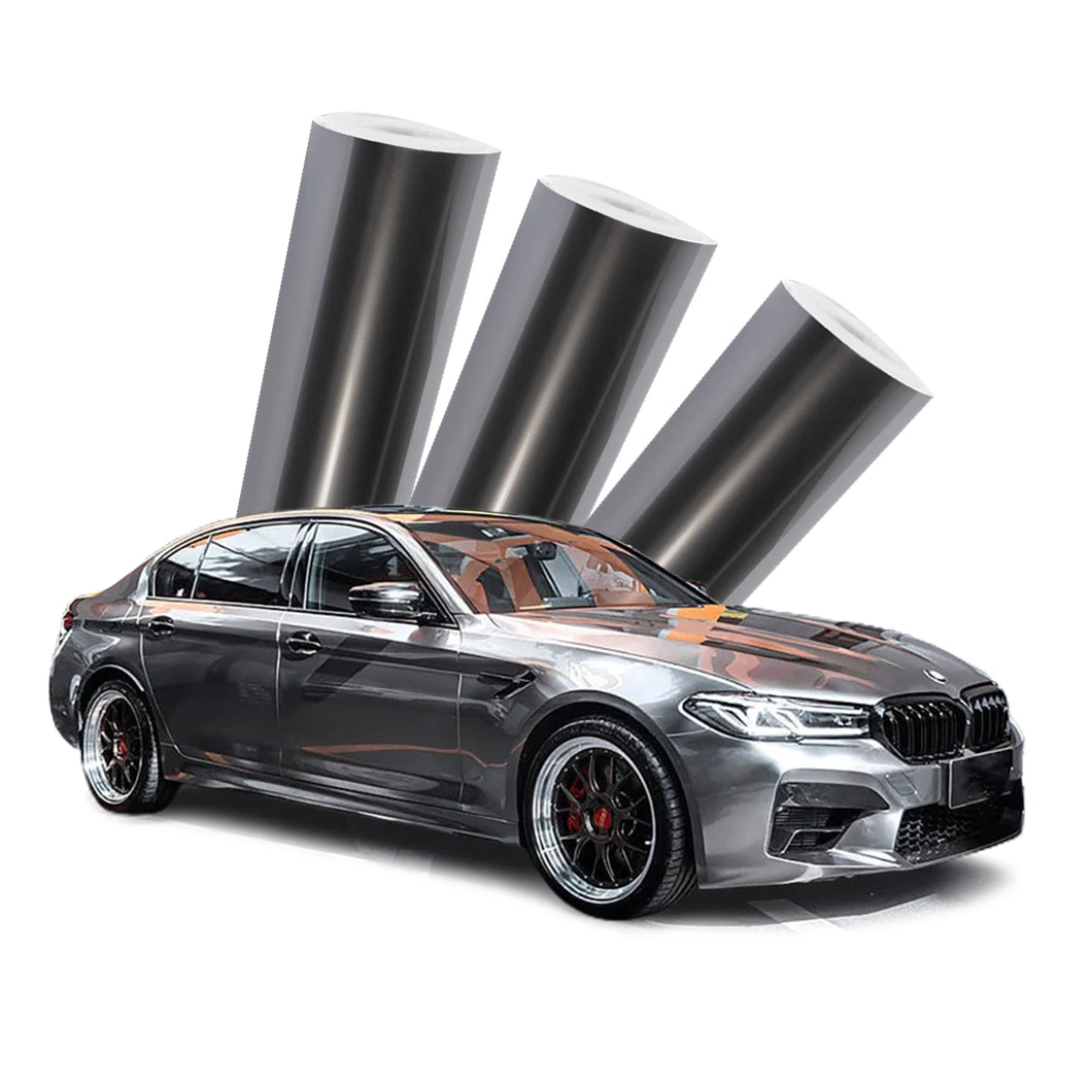 Beikaer Factory High Quality Anti Aging Car Body Sticker Roll Black Silver Pet PVC Vinyl Film