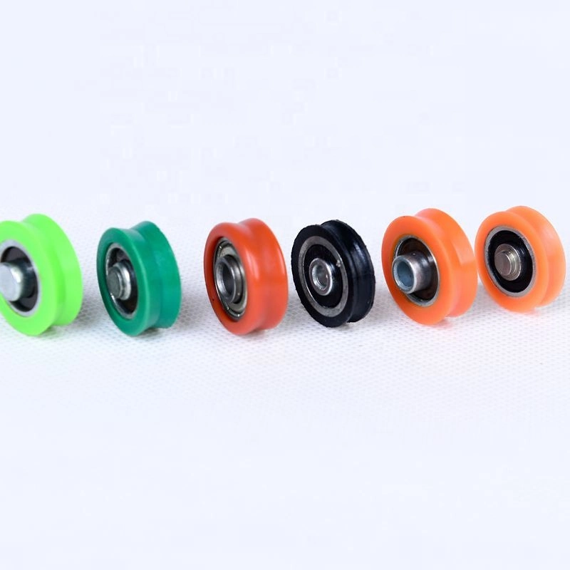 Customized Plastic Bearing Double V Groove Nylon Pulley Wheel Sliding Aluminium Door Roller 608zz