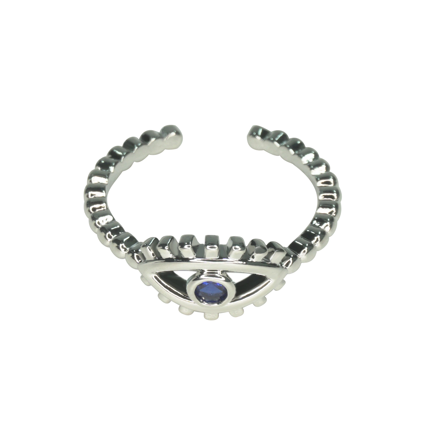 bonita Simple OEM Rodio Plata de moda Mayorista/Proveedor de joyería Anillo de los ojos mal