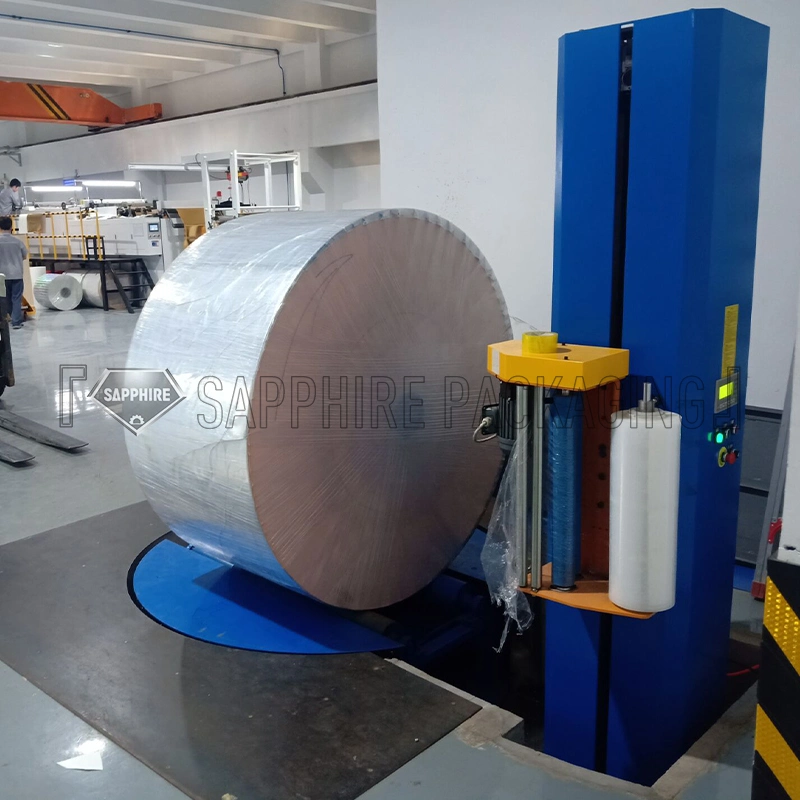 Pre-Stretch Film Wrapper Packaging Machine/Paper Reel/Rool Wrapping Machine Is Dedicated to Paper Mills