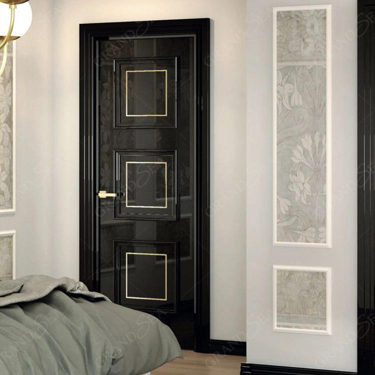 Foshan Wood Doors Factory Modern Entry Wood Doors Designs Solid Interior Bedroom Doors