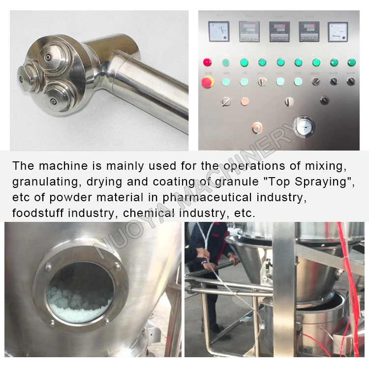 FL Automatic Chemical Foodstuff Granulating Pelletizing Citrus Fluid Bed Dryer Granulator