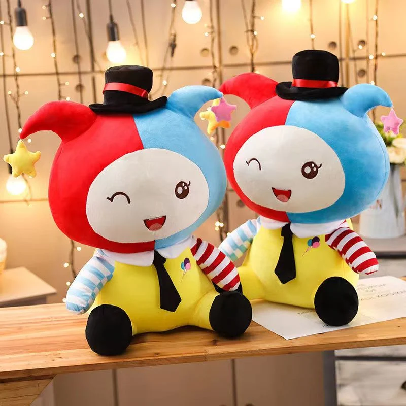 Cartoon Clown Doll Plush Toy Kids Soothing Sleeping Doll Rag Doll Birthday Gift