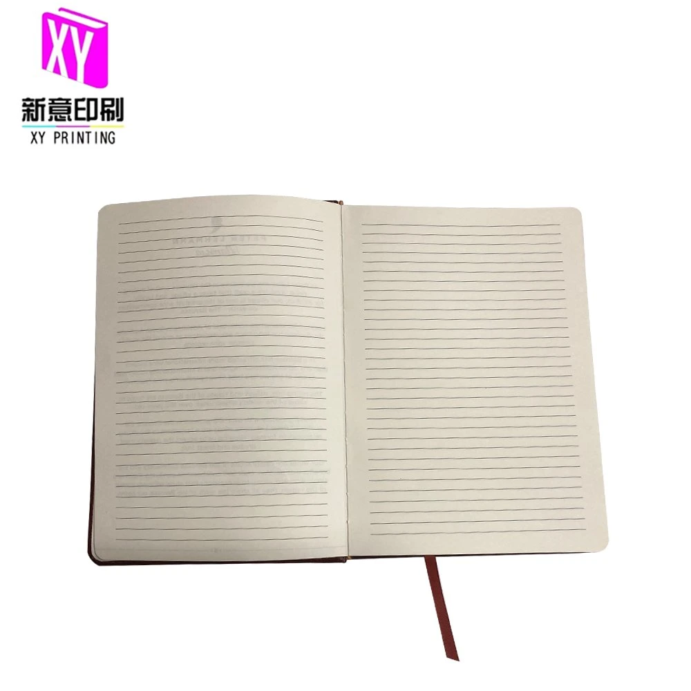 Traditional Custom Logo Notebook Planner Workbook Practice Book PU Leather Cover Brown Notebook Printing