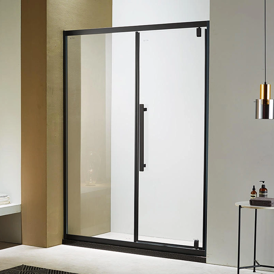 Qian Yan Shower Room Pull Rod Glass Clamp China Frosted Glass Bathroom Door Frame Factory OEM Custom Durable Aluminum Frame Glass Door Frame