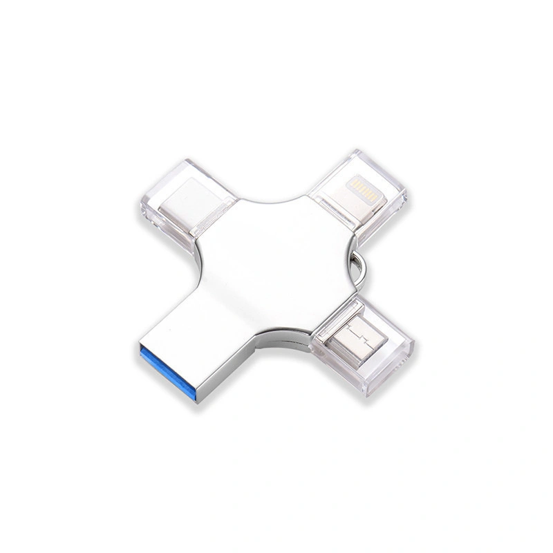 4-en-1 pour Apple Android de foudre de type C ordinateur micro-USB OTG USB Stick