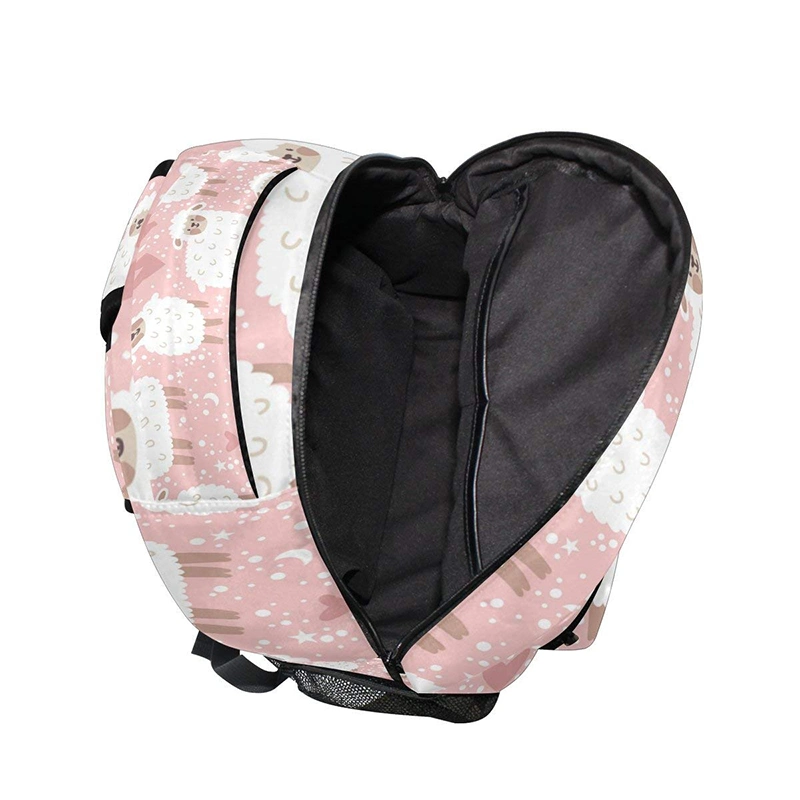 Los niños Mochila Mochila escolar personalizada portátil bolsas de viaje para los Niños Los Niños Niñas corderos ovejas Lunares Rosa Corazón