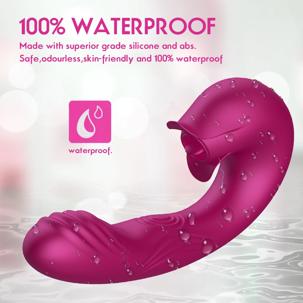 Alta frecuencia impermeable G-Spot chupando la estimulación del clítoris vibradores vibrador portátil con 10 modos de pulsante