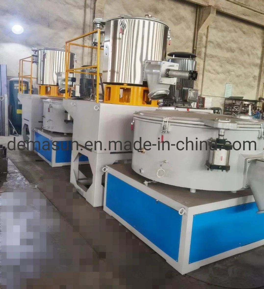 Plastic Raw Materia Mixer Vertical Mixer Powder Mixer Plastic Pipe Line Mixing Machine Stainless Steel Blender CPVC Pipe Machine High Speed Plastic Mixer